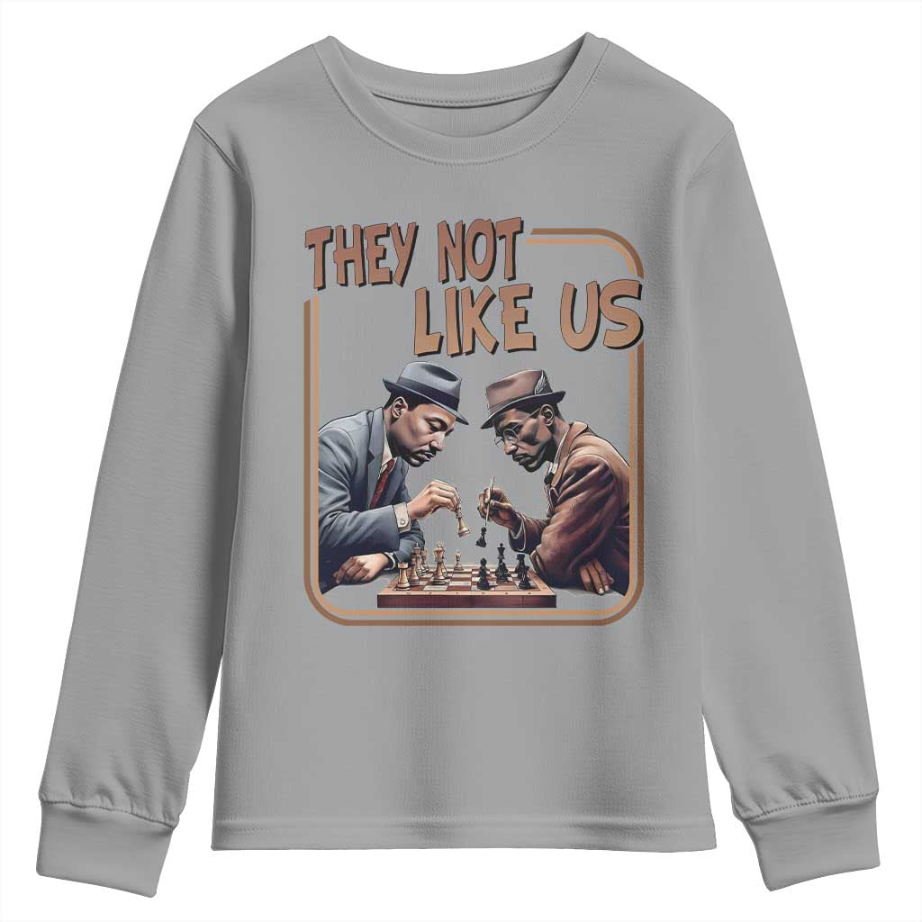 MLK And Malcolm X Youth Sweatshirt They Not Like Us Revolutionary Leaders - African Pride