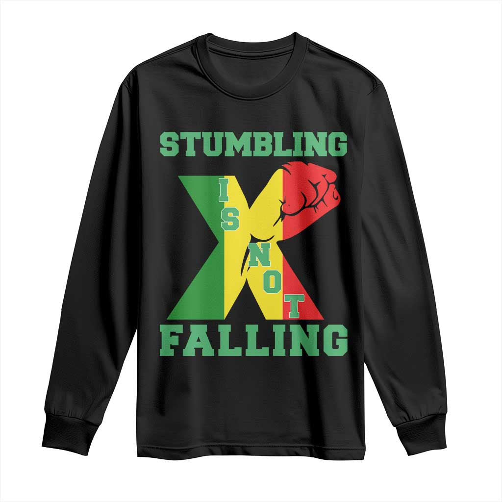 Stumbling Is Not Falling Long Sleeve Shirt African American Black History Month TS12