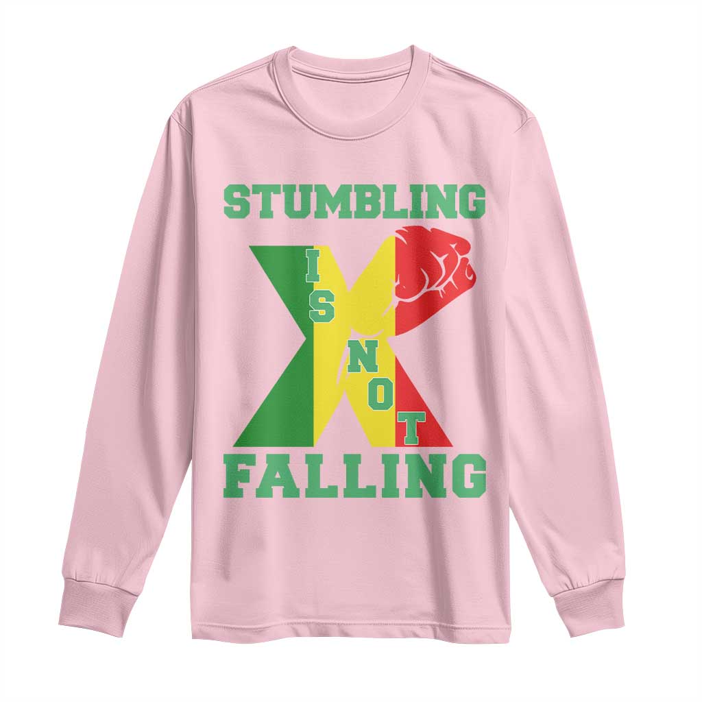 Stumbling Is Not Falling Long Sleeve Shirt African American Black History Month TS12