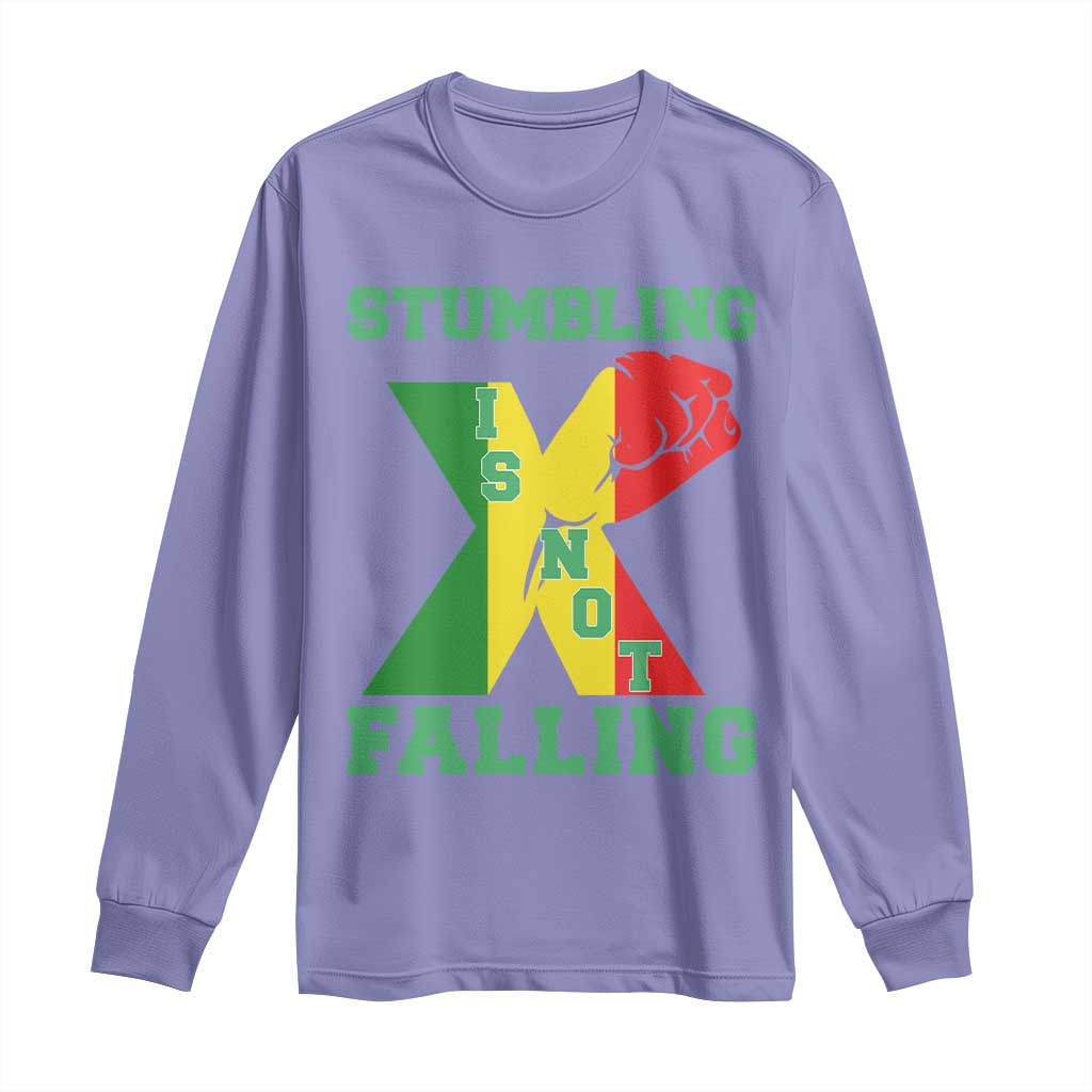 Stumbling Is Not Falling Long Sleeve Shirt African American Black History Month TS12
