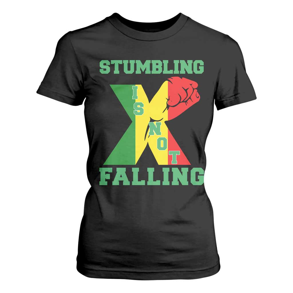 Stumbling Is Not Falling T Shirt For Women African American Black History Month TS12