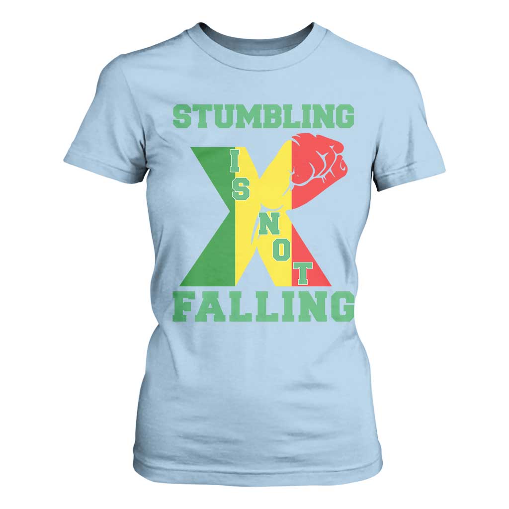 Stumbling Is Not Falling T Shirt For Women African American Black History Month TS12