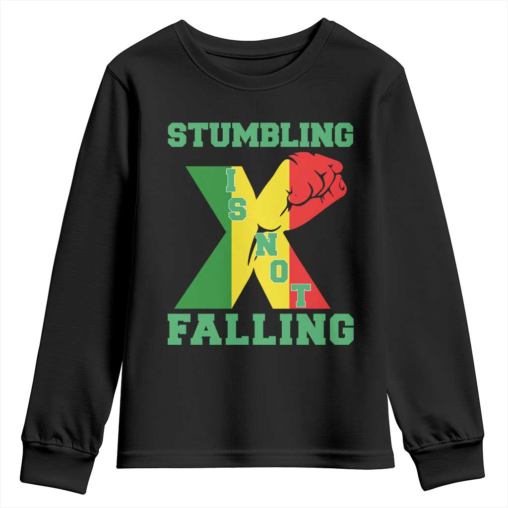 Stumbling Is Not Falling Youth Sweatshirt African American Black History Month TS12