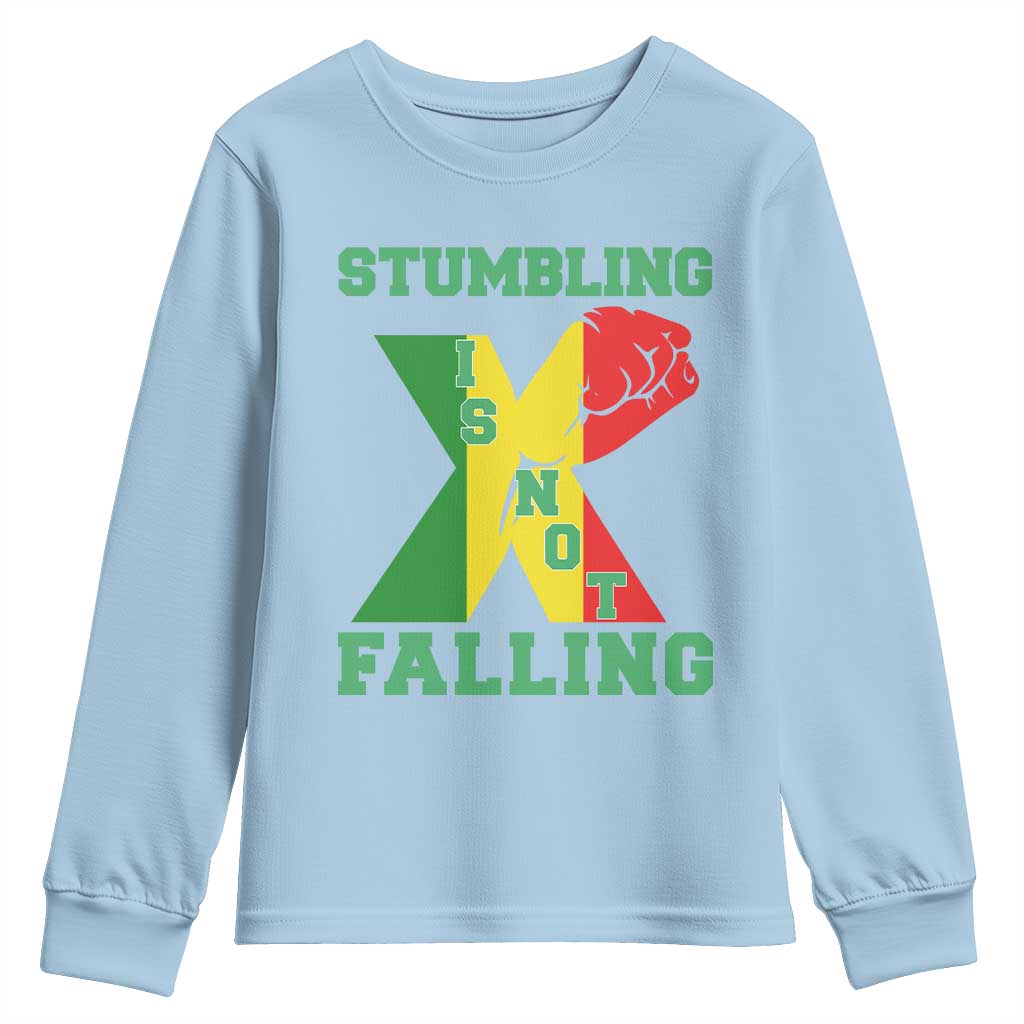 Stumbling Is Not Falling Youth Sweatshirt African American Black History Month TS12