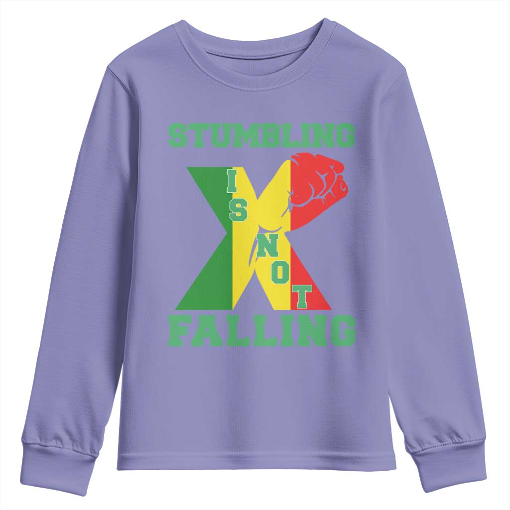 Stumbling Is Not Falling Youth Sweatshirt African American Black History Month TS12