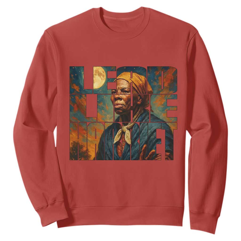 Lead Like Harriet Sweatshirt Black History Month Juneteenth Quote - African Pride