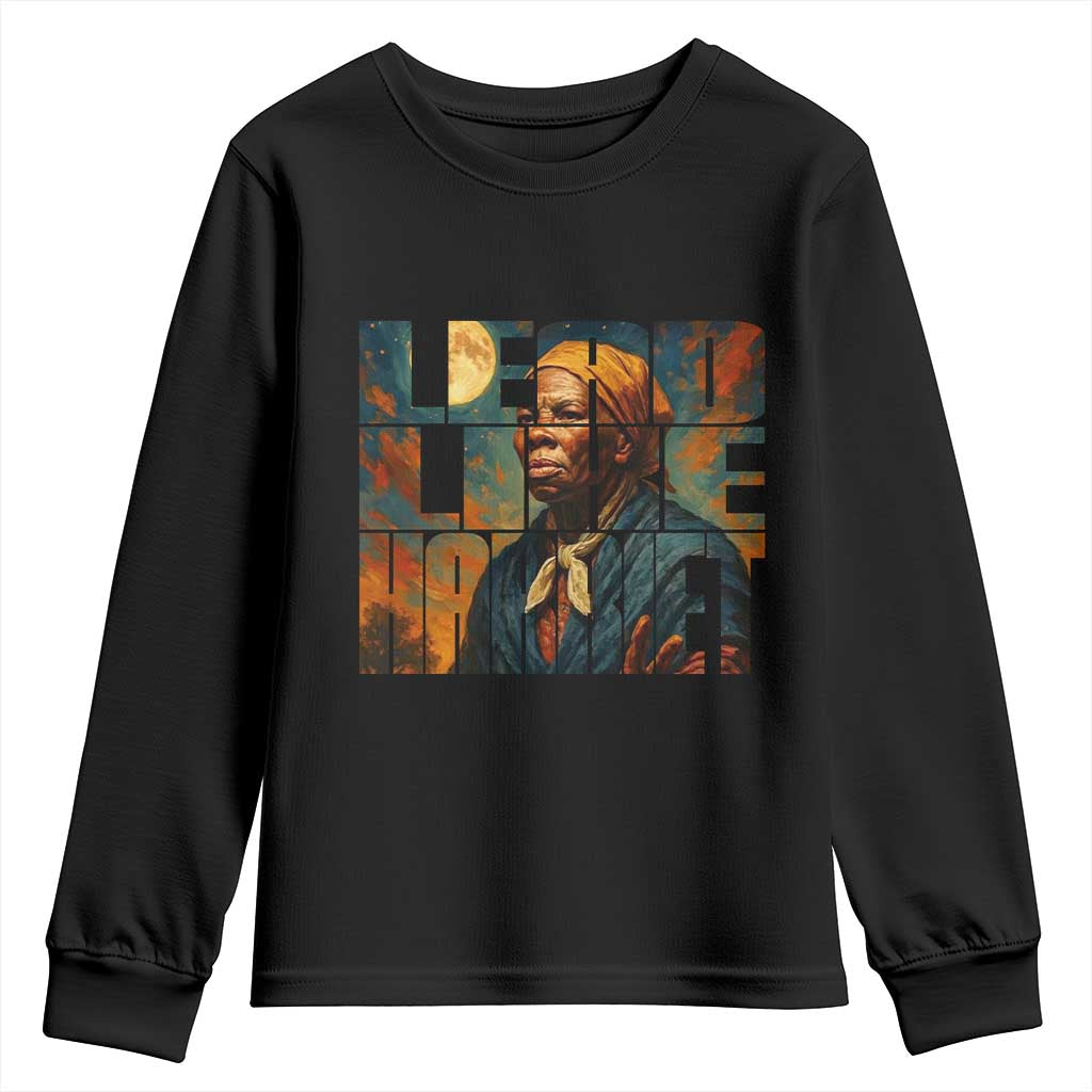 Lead Like Harriet Youth Sweatshirt Black History Month Juneteenth Quote - African Pride