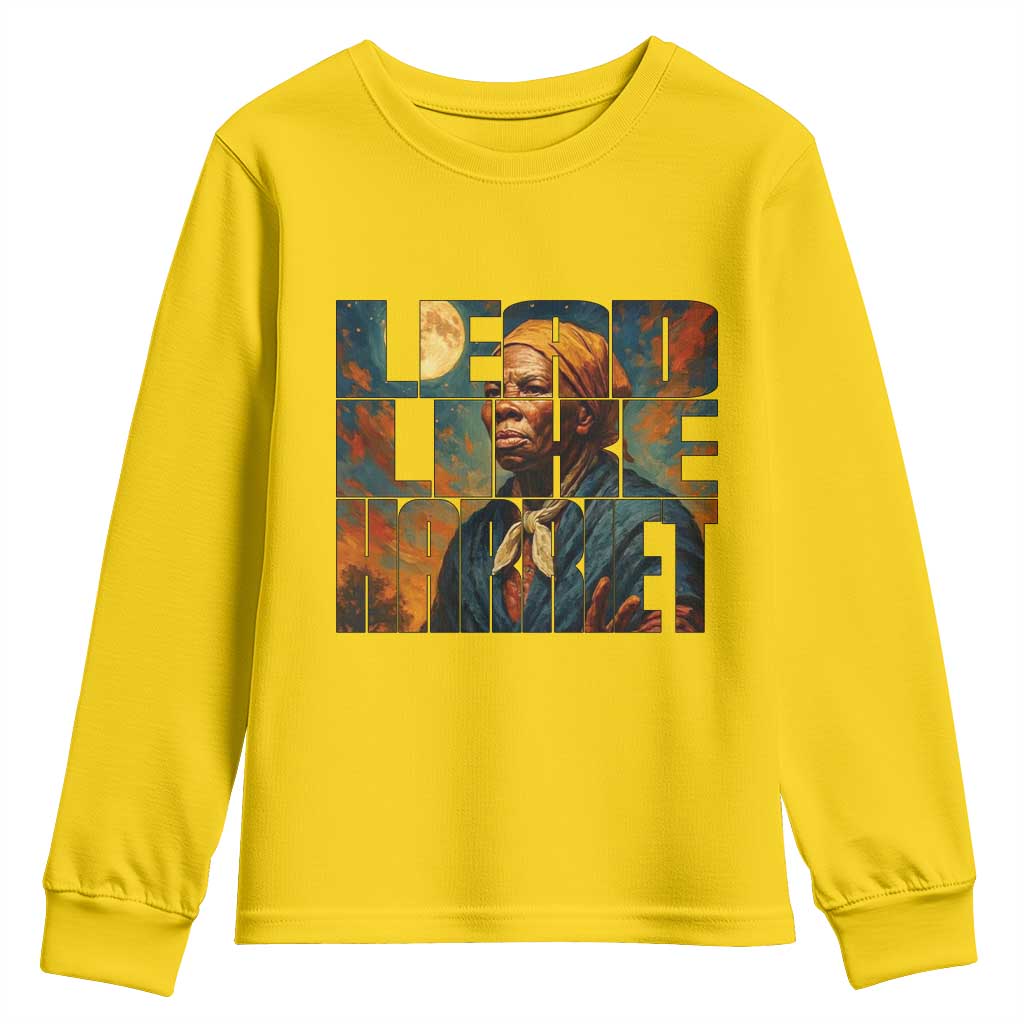 Lead Like Harriet Youth Sweatshirt Black History Month Juneteenth Quote - African Pride