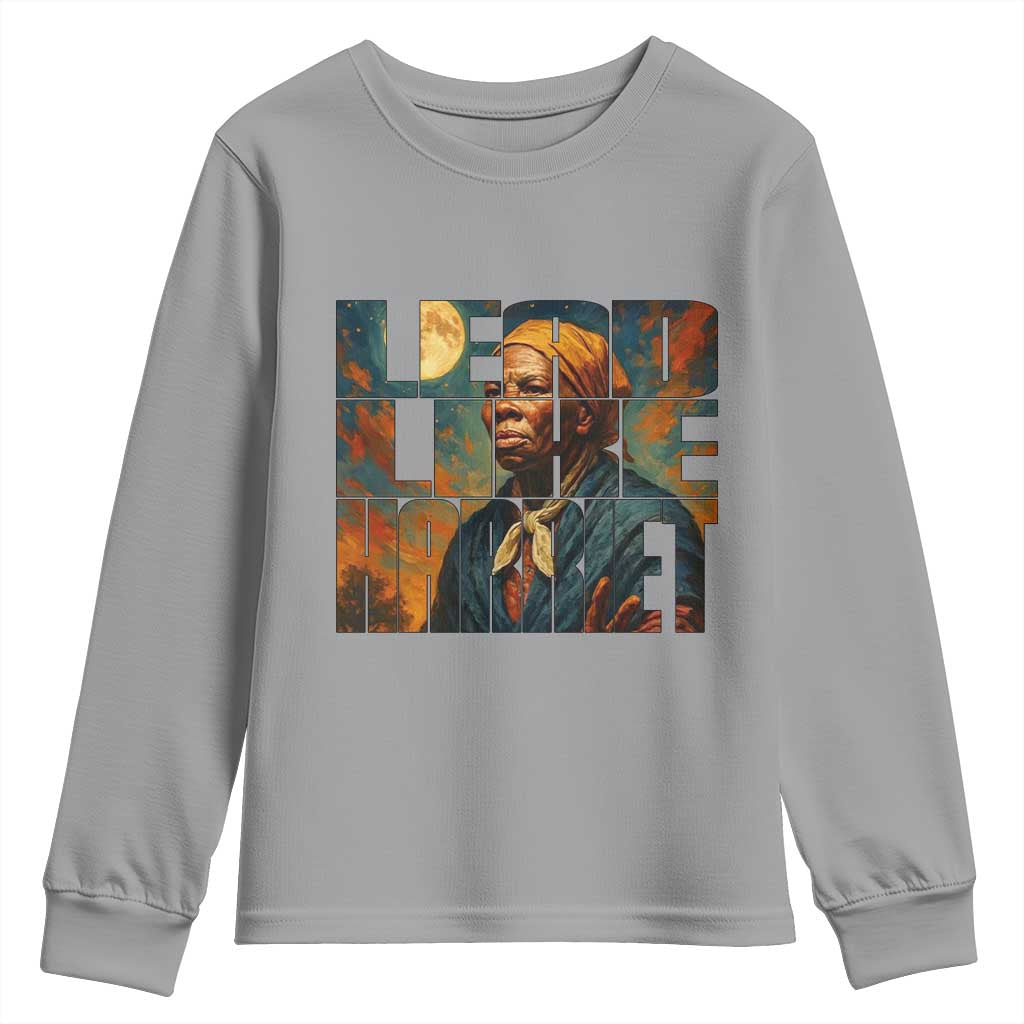 Lead Like Harriet Youth Sweatshirt Black History Month Juneteenth Quote - African Pride