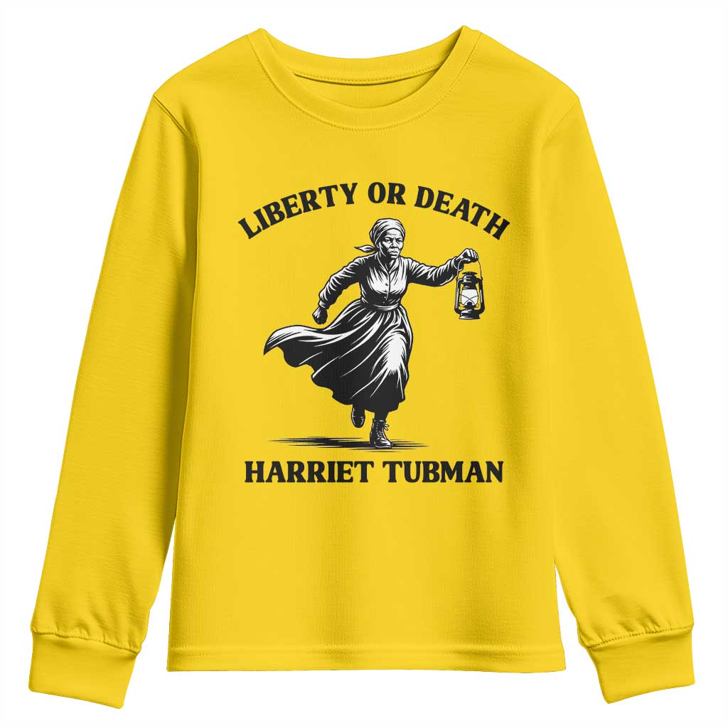 Liberty Or Death Youth Sweatshirt Harriet Tubman Quote - African Pride