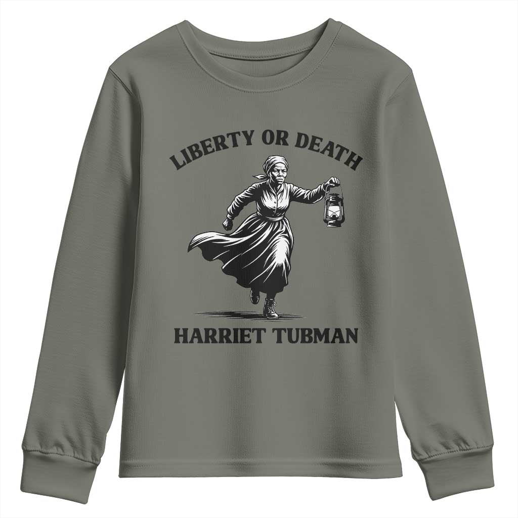 Liberty Or Death Youth Sweatshirt Harriet Tubman Quote - African Pride