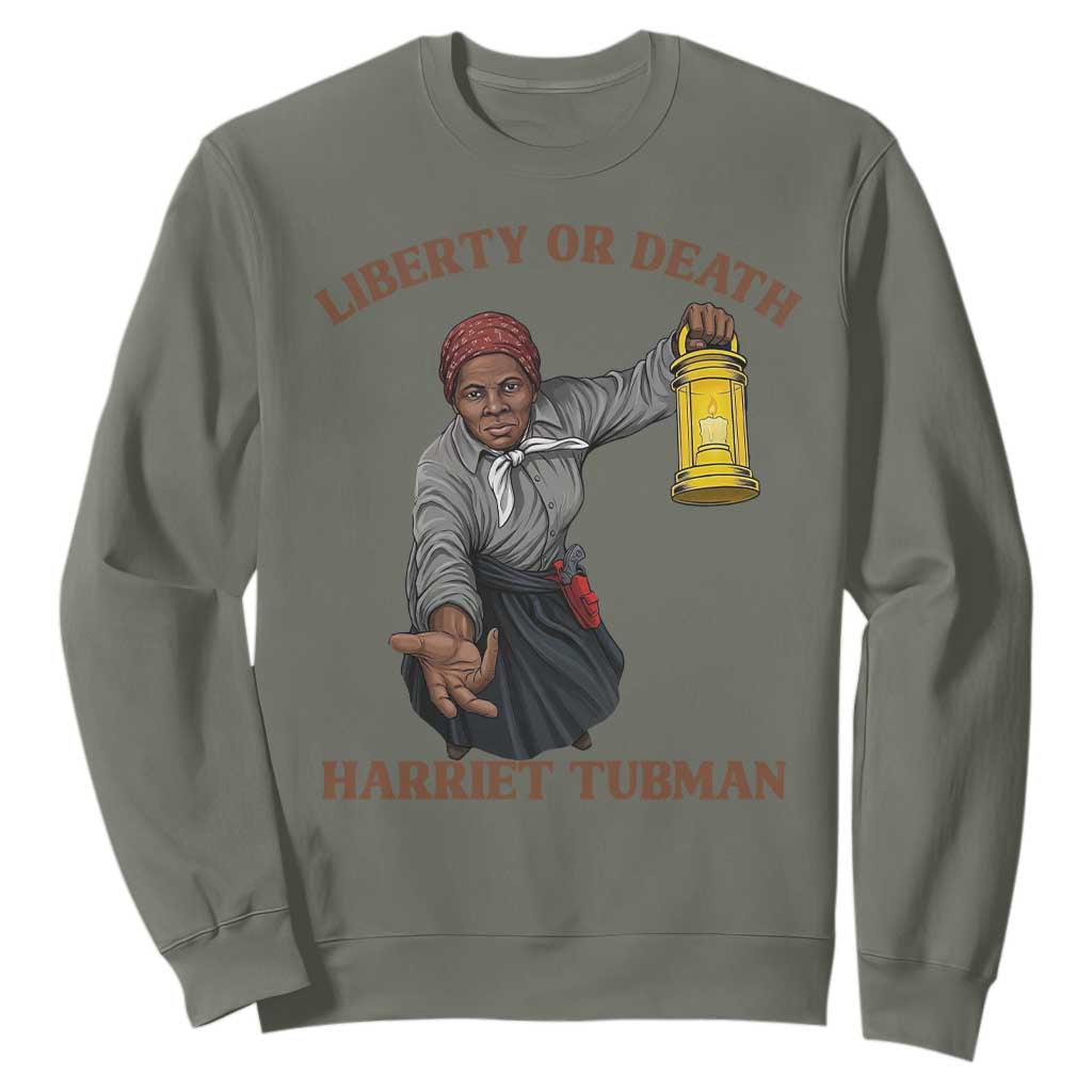 Harriet Tubman Freedom Quote Sweatshirt Liberty Or Death - African Pride