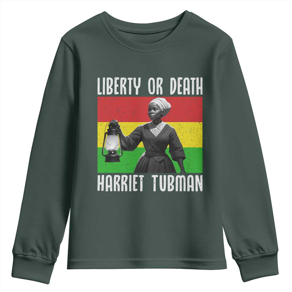 Harriet Tubman Women Leadership Youth Sweatshirt Liberty Or Death