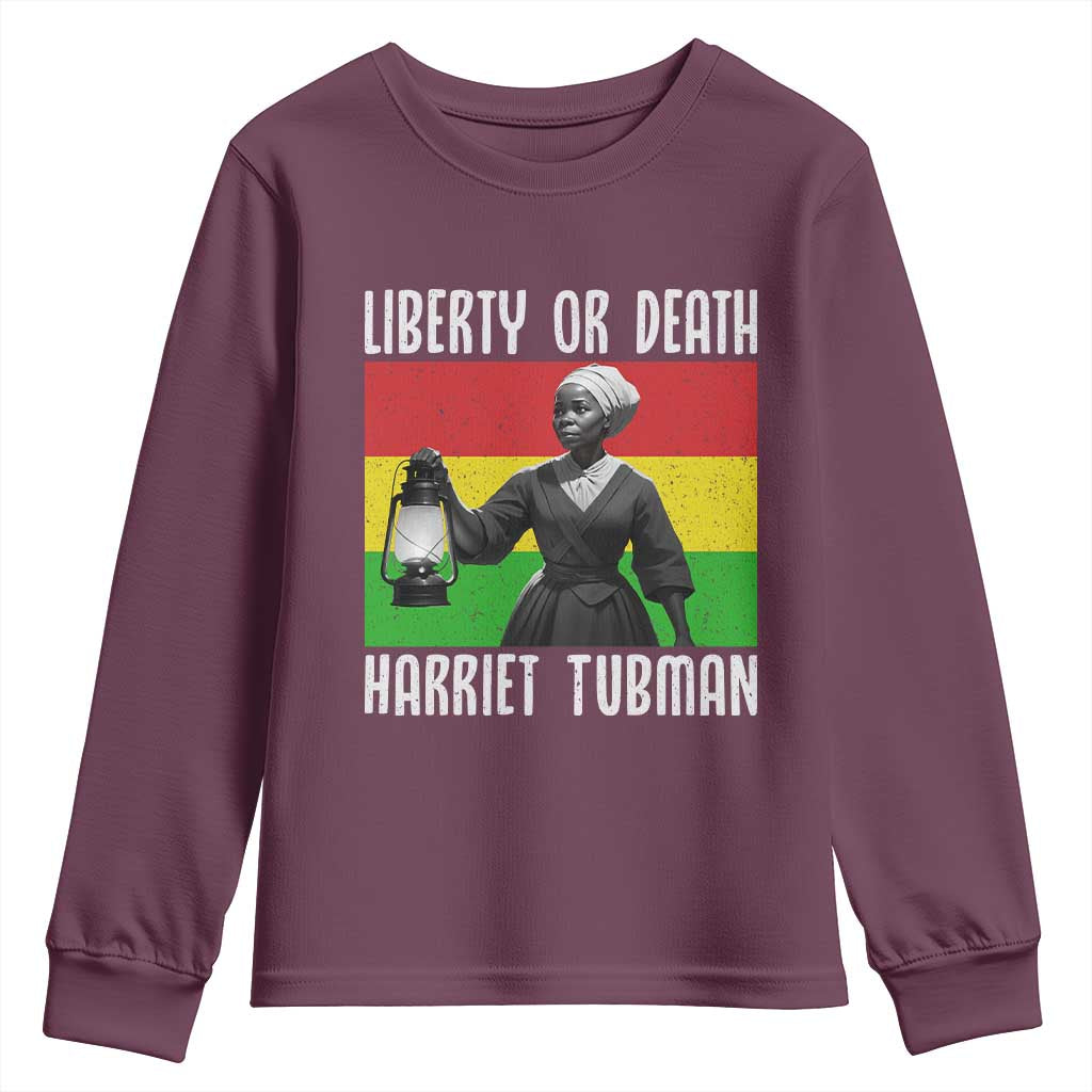 Harriet Tubman Women Leadership Youth Sweatshirt Liberty Or Death