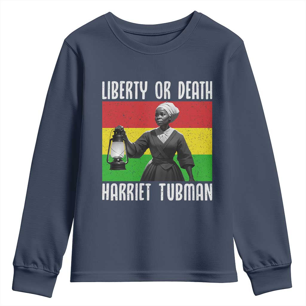Harriet Tubman Women Leadership Youth Sweatshirt Liberty Or Death