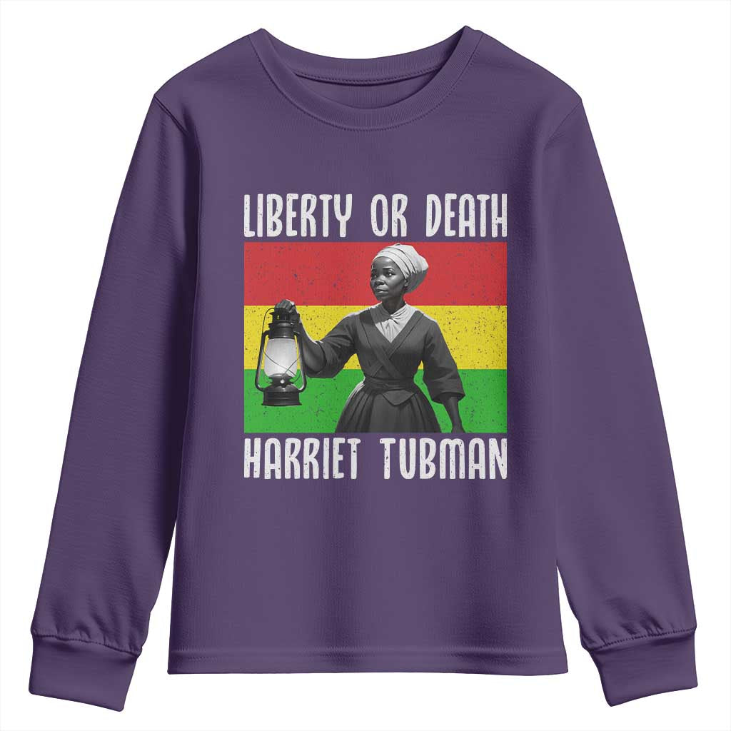 Harriet Tubman Women Leadership Youth Sweatshirt Liberty Or Death
