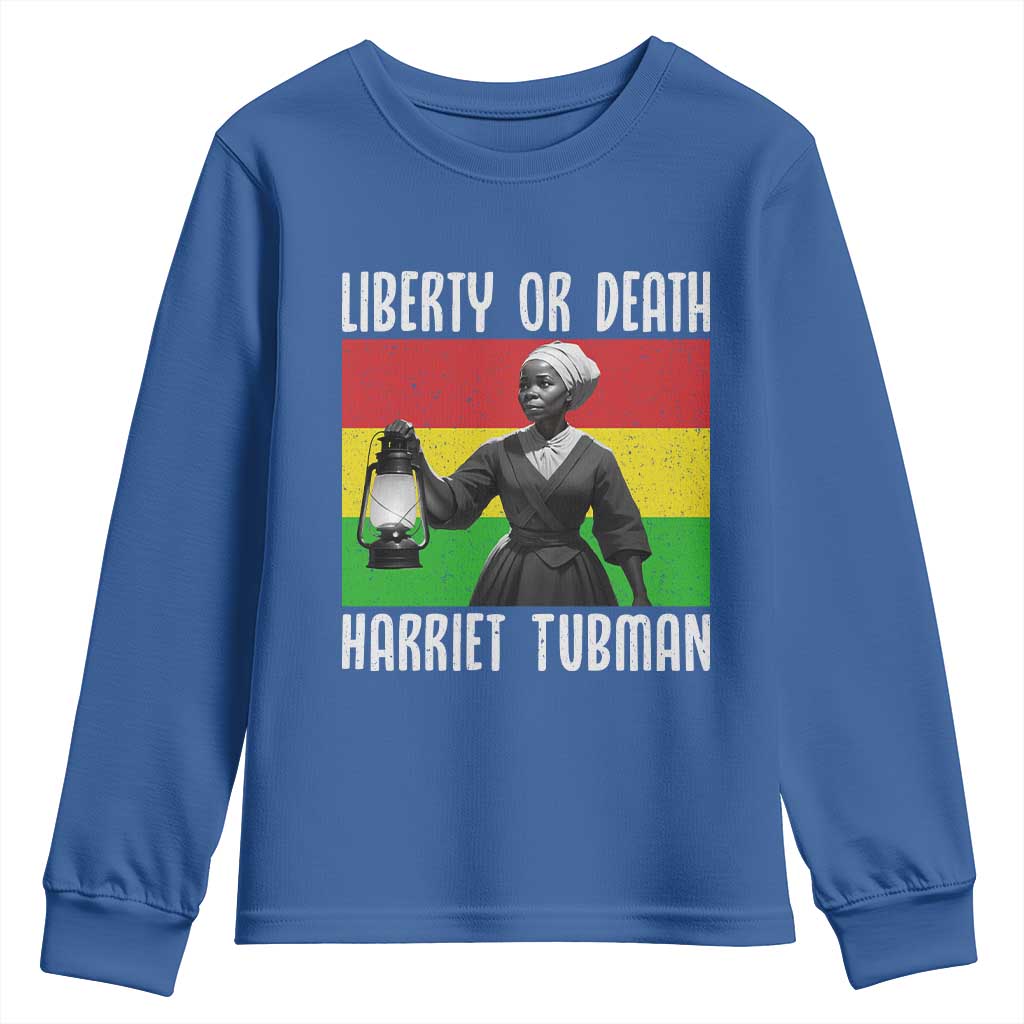Harriet Tubman Women Leadership Youth Sweatshirt Liberty Or Death