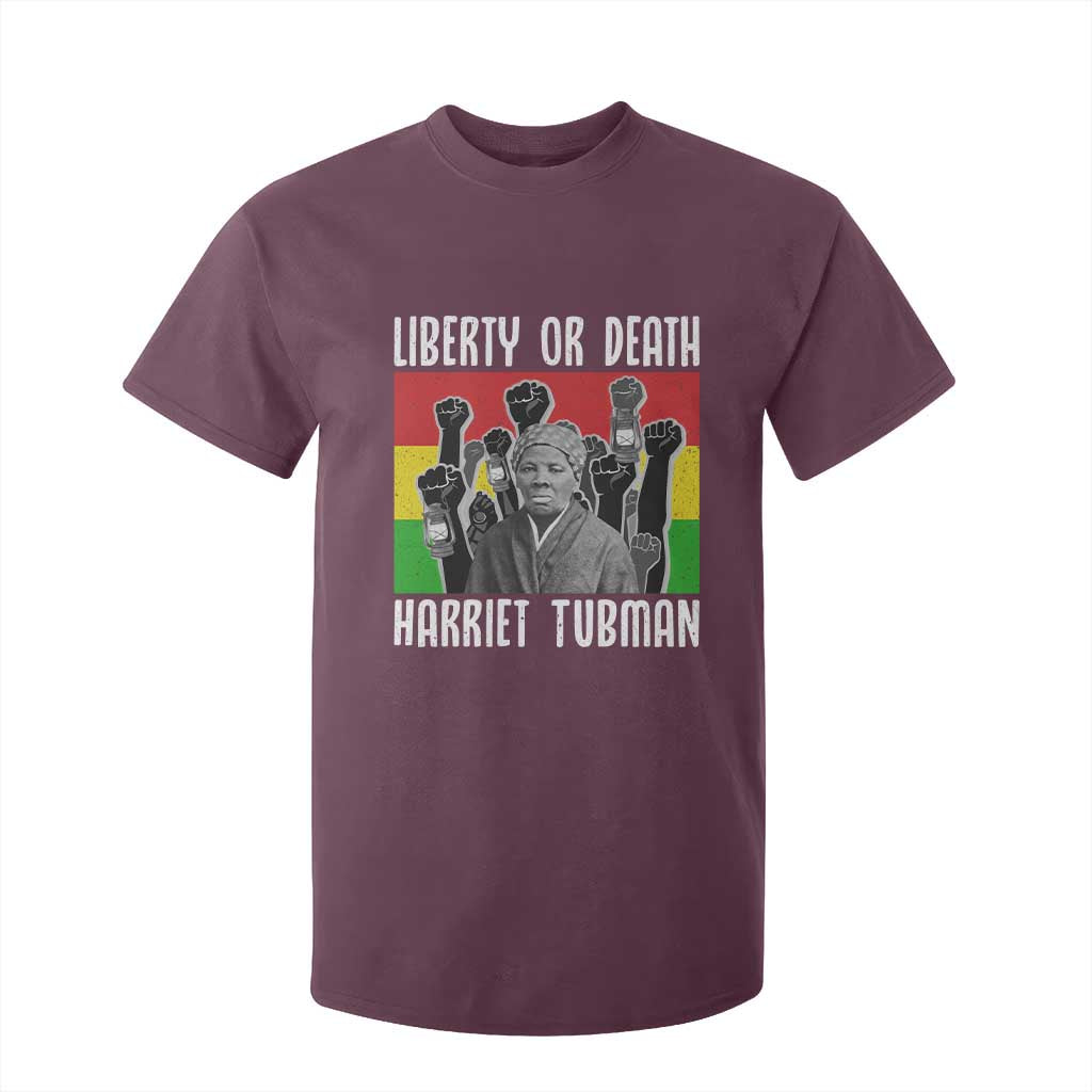 Harriet Tubman T Shirt For Kid Liberty Or Death Women Empowerment Quote - African Pride
