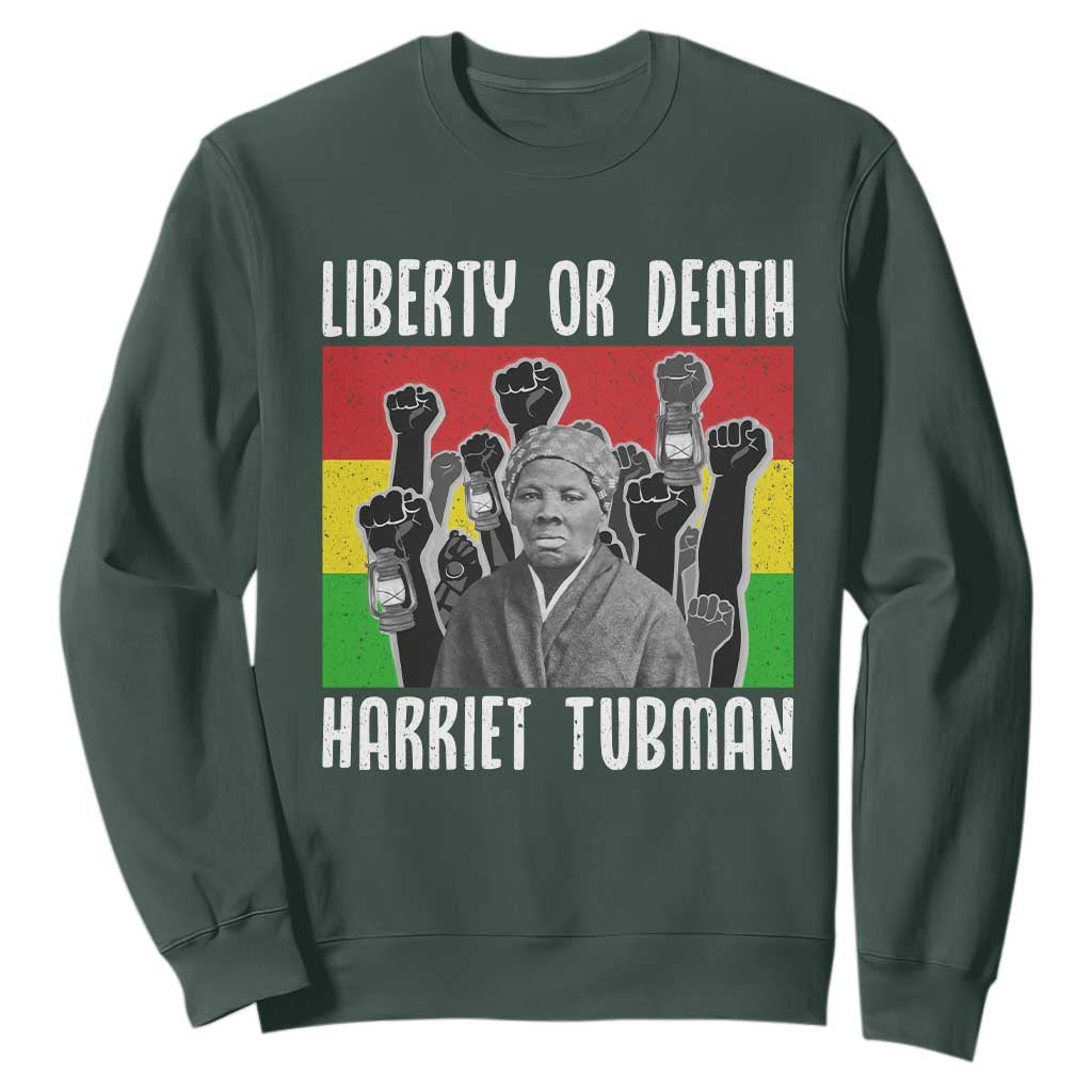 Harriet Tubman Sweatshirt Liberty Or Death Women Empowerment Quote - African Pride