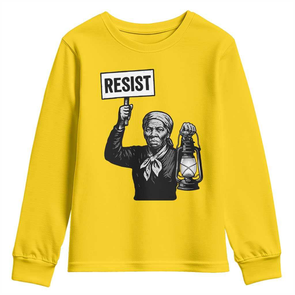 Harriet Tubman Says Resist Youth Sweatshirt Women Empowerment Quote - African Pride