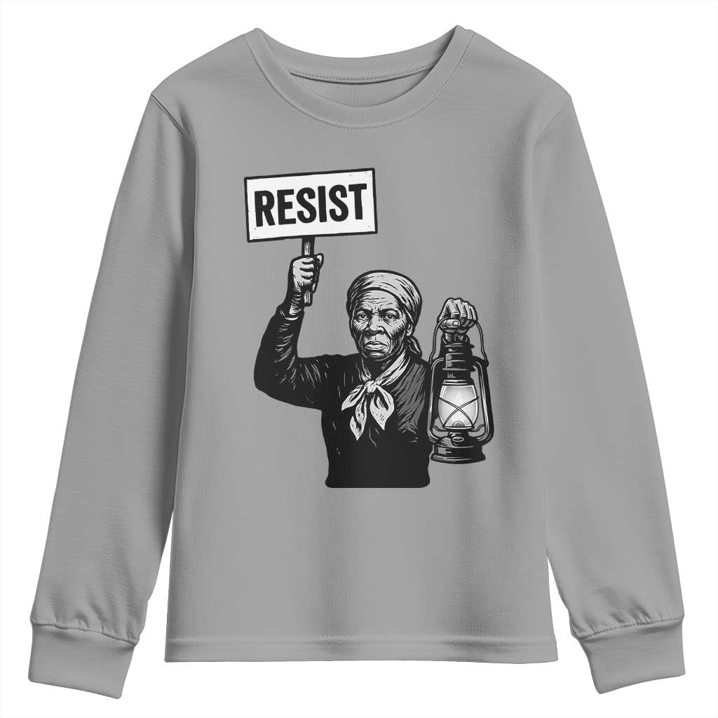 Harriet Tubman Says Resist Youth Sweatshirt Women Empowerment Quote - African Pride