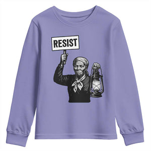 Harriet Tubman Says Resist Youth Sweatshirt Women Empowerment Quote - African Pride