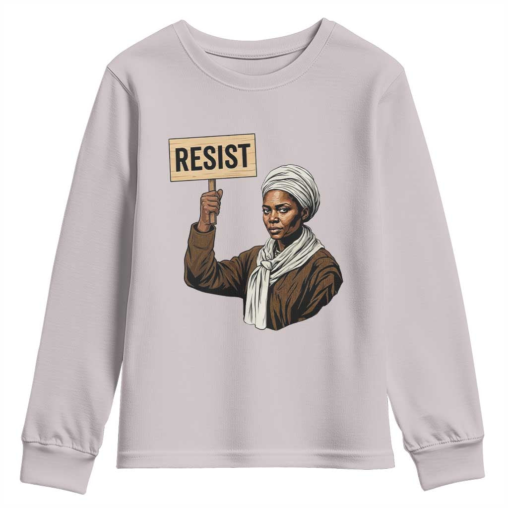 Funny Harriet Tubman Says Resist Youth Sweatshirt Black Pride Inspiration Gift - African Pride