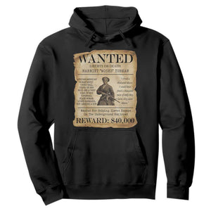 Vintage Harriet Tubman Poster Hoodie Wanted For Helping Slaves Escape