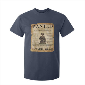 Vintage Harriet Tubman Poster T Shirt For Kid Wanted For Helping Slaves Escape