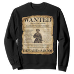 Vintage Harriet Tubman Poster Sweatshirt Wanted For Helping Slaves Escape