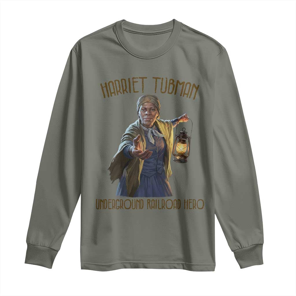 Harriet Tubman Long Sleeve Shirt Underground Railroad Hero Black History Month Gift