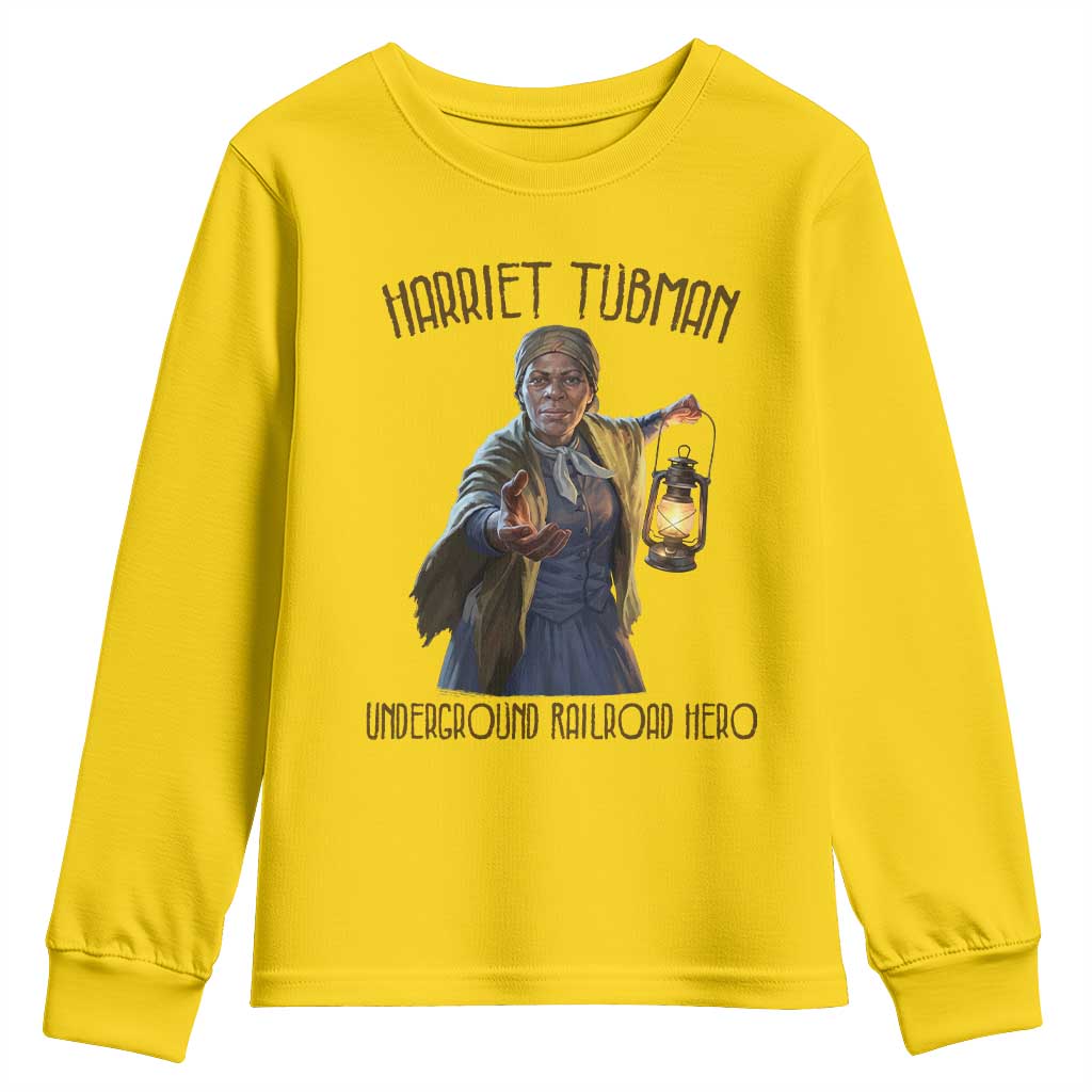 Harriet Tubman Youth Sweatshirt Underground Railroad Hero Black History Month Gift