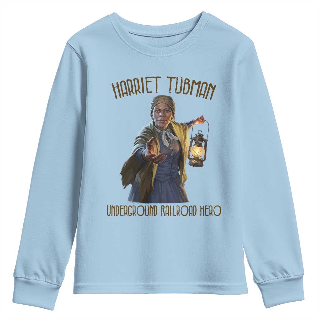 Harriet Tubman Youth Sweatshirt Underground Railroad Hero Black History Month Gift