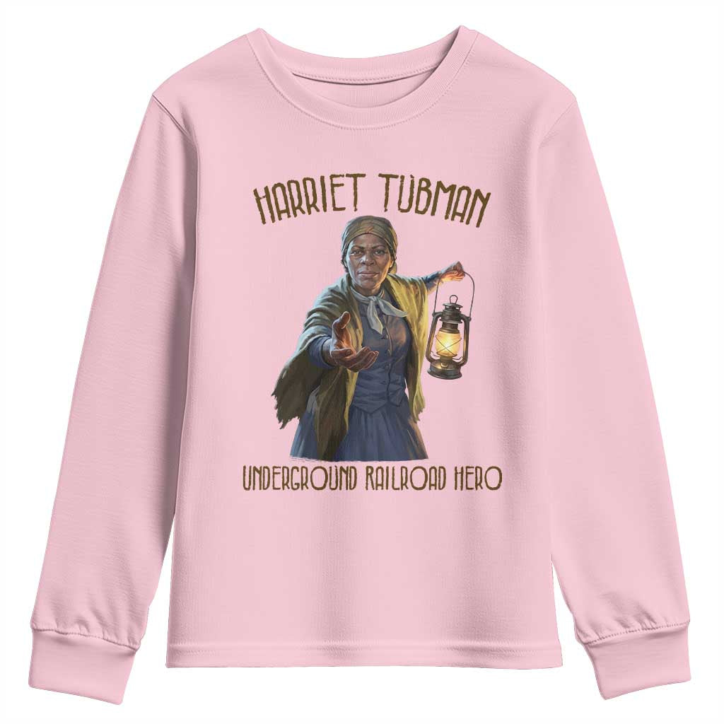 Harriet Tubman Youth Sweatshirt Underground Railroad Hero Black History Month Gift
