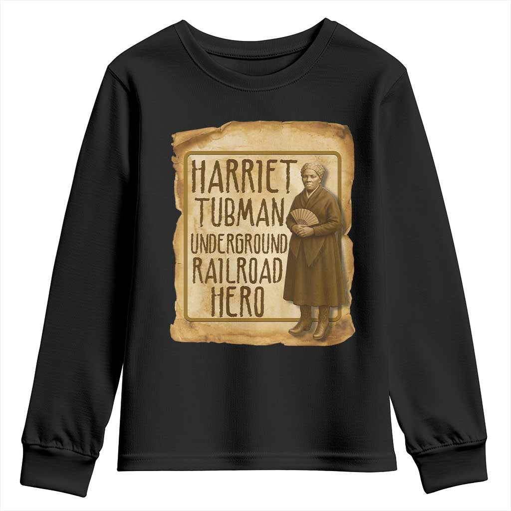 Underground Railroad Hero Harriet Tubman Youth Sweatshirt Feminist History Gift