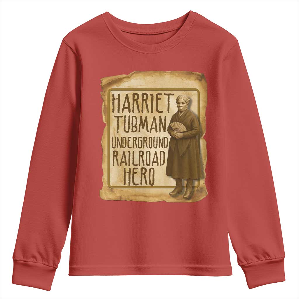 Underground Railroad Hero Harriet Tubman Youth Sweatshirt Feminist History Gift