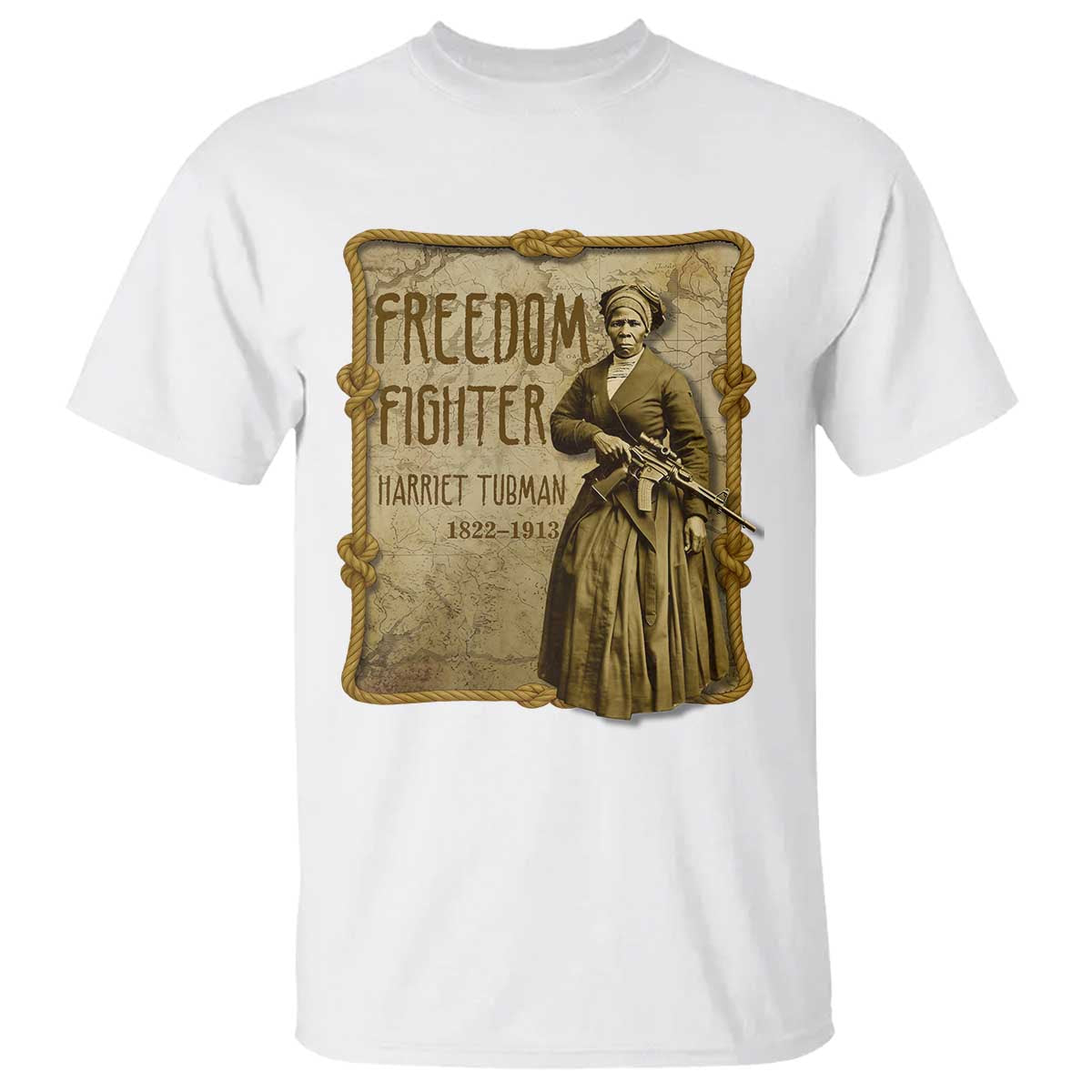 Harriet Tubman Freedom Fighter T Shirt Feminist History Gift