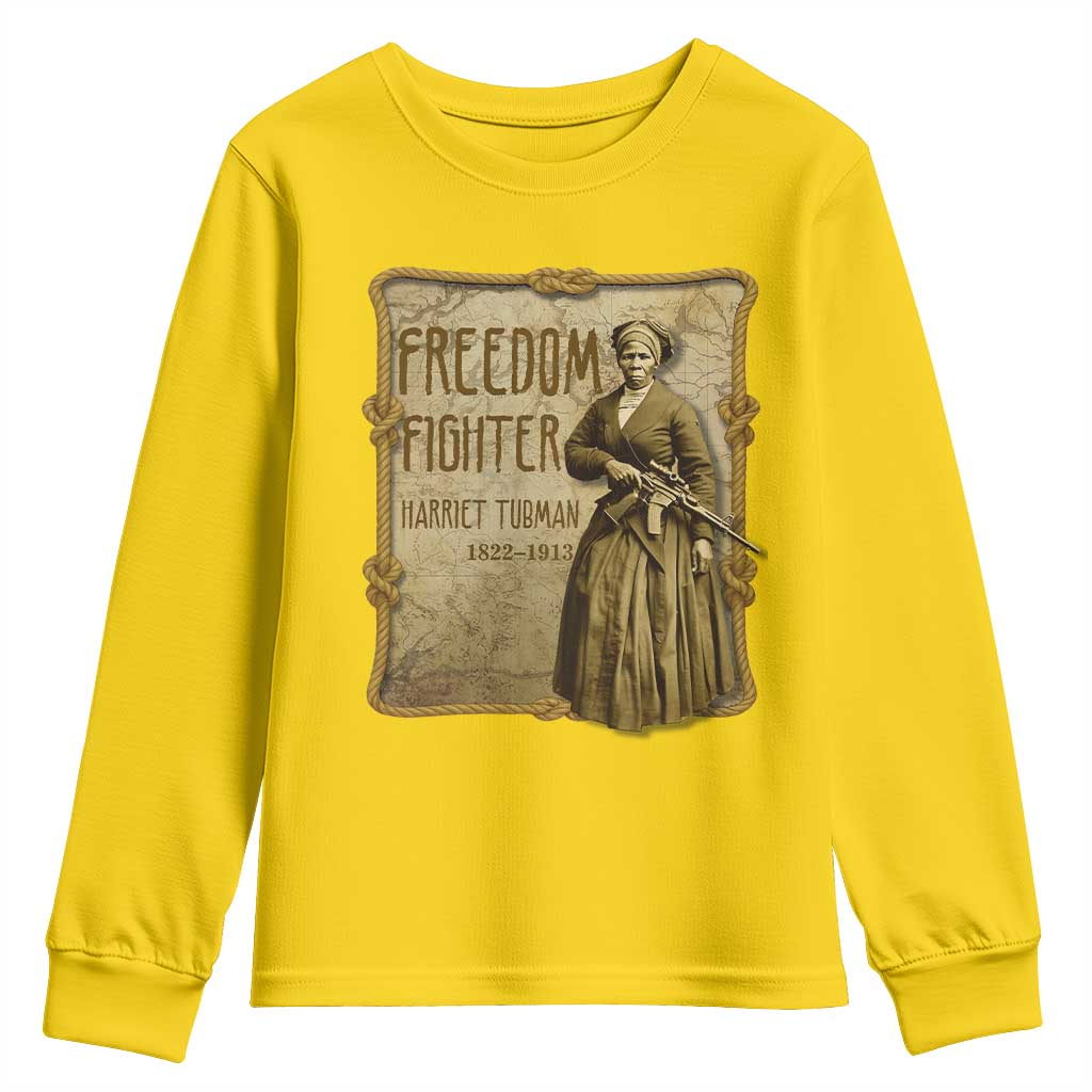 Harriet Tubman Freedom Fighter Youth Sweatshirt Feminist History Gift