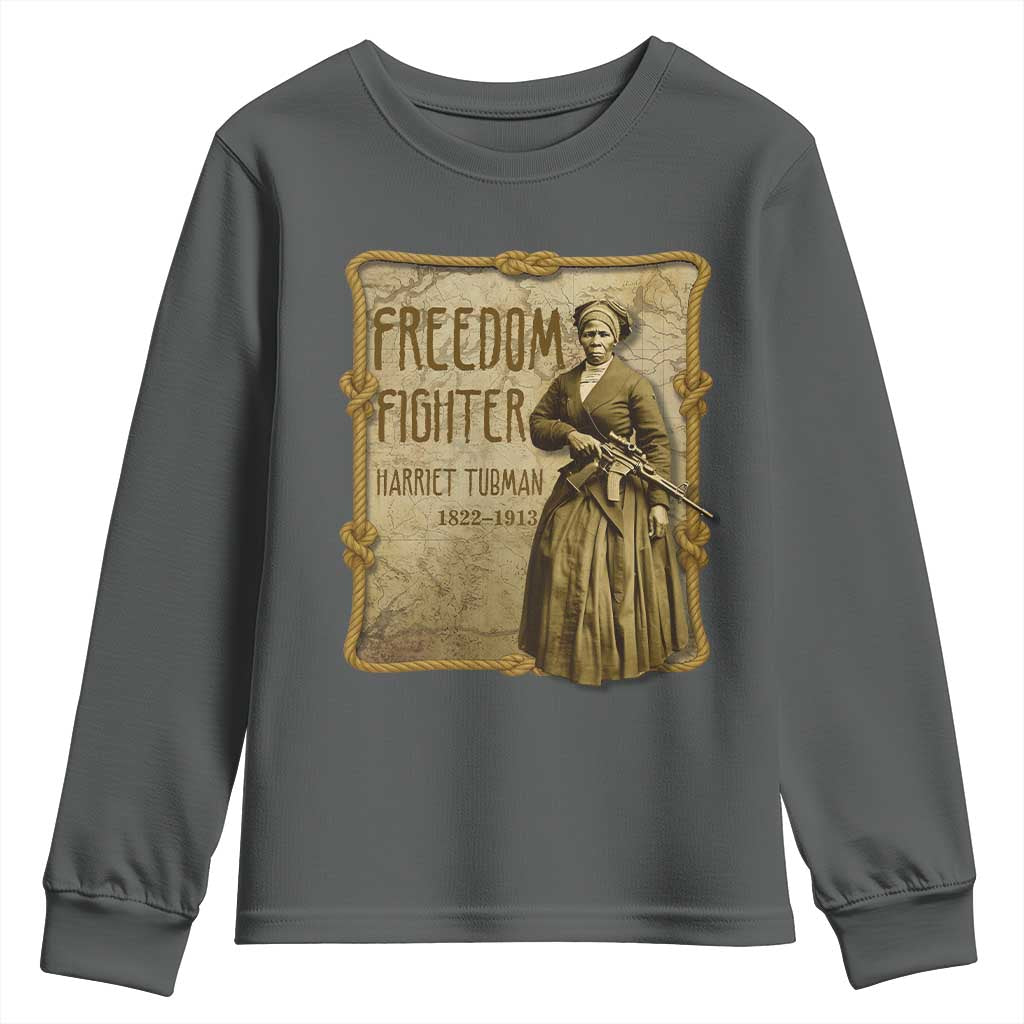 Harriet Tubman Freedom Fighter Youth Sweatshirt Feminist History Gift