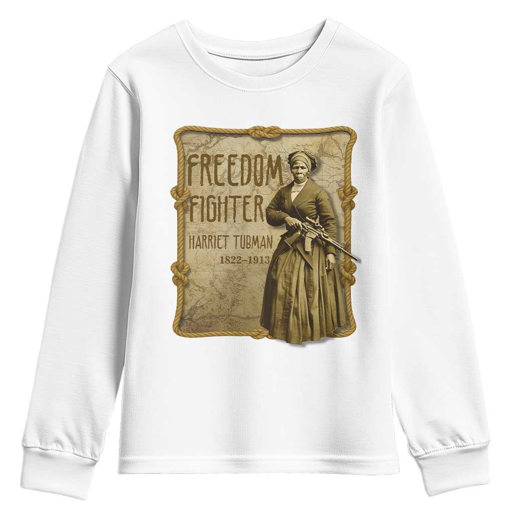 Harriet Tubman Freedom Fighter Youth Sweatshirt Feminist History Gift