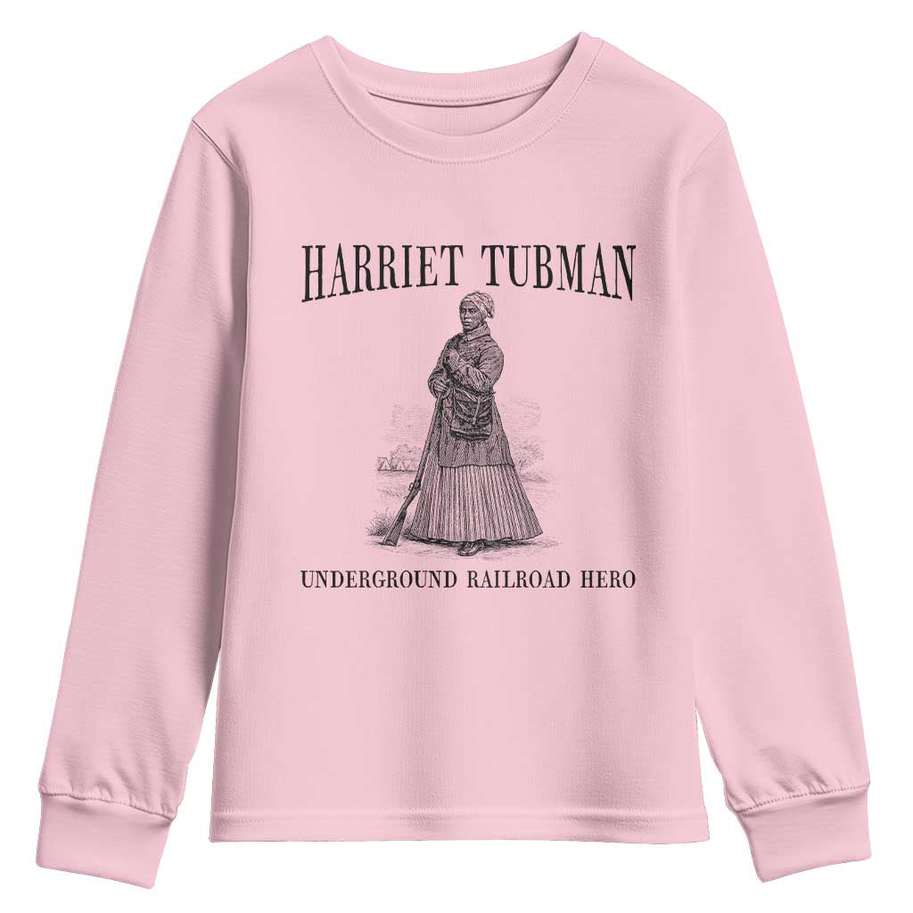 Harriet Tubman Youth Sweatshirt Underground Railroad Freedom Leader