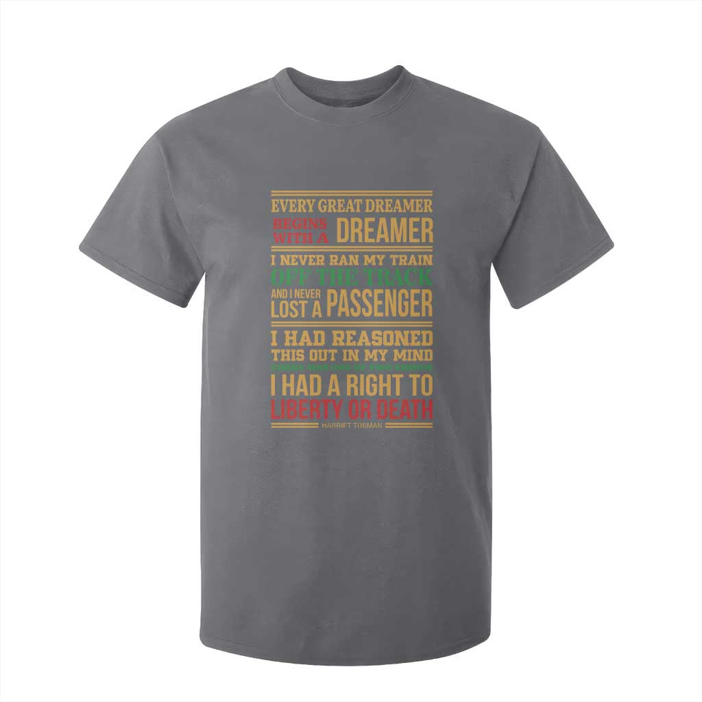 Harriet Tubman Powerful Quote T Shirt For Kid Strong Black Women Pride