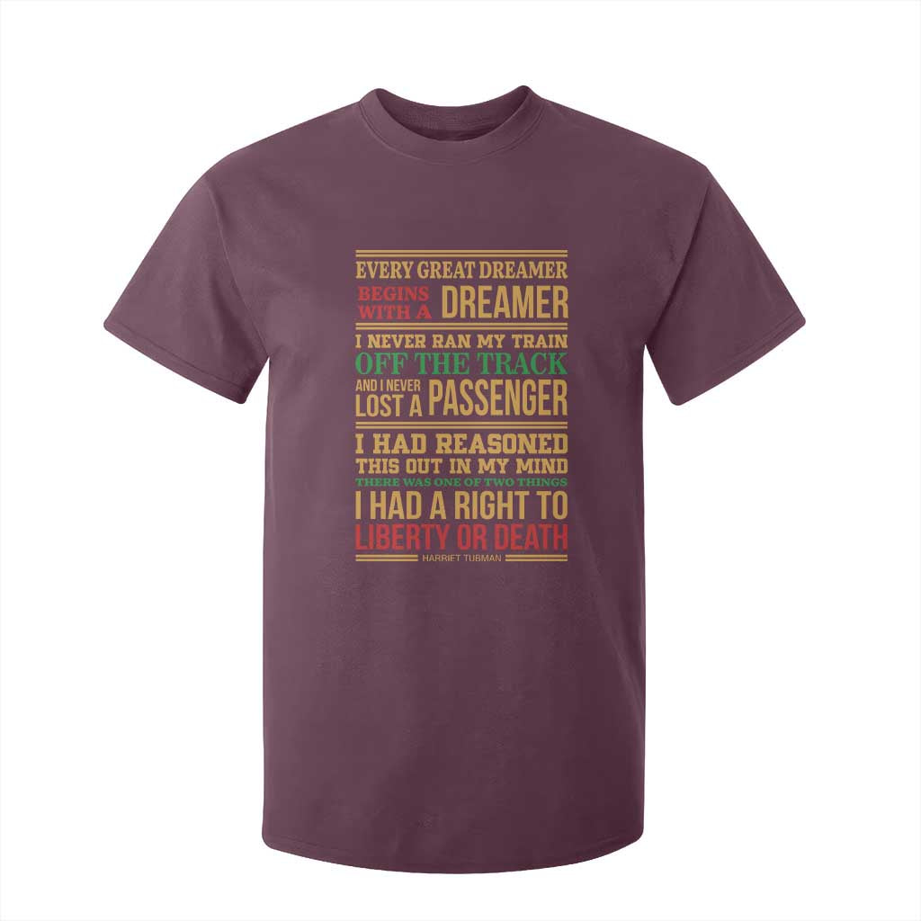 Harriet Tubman Powerful Quote T Shirt For Kid Strong Black Women Pride