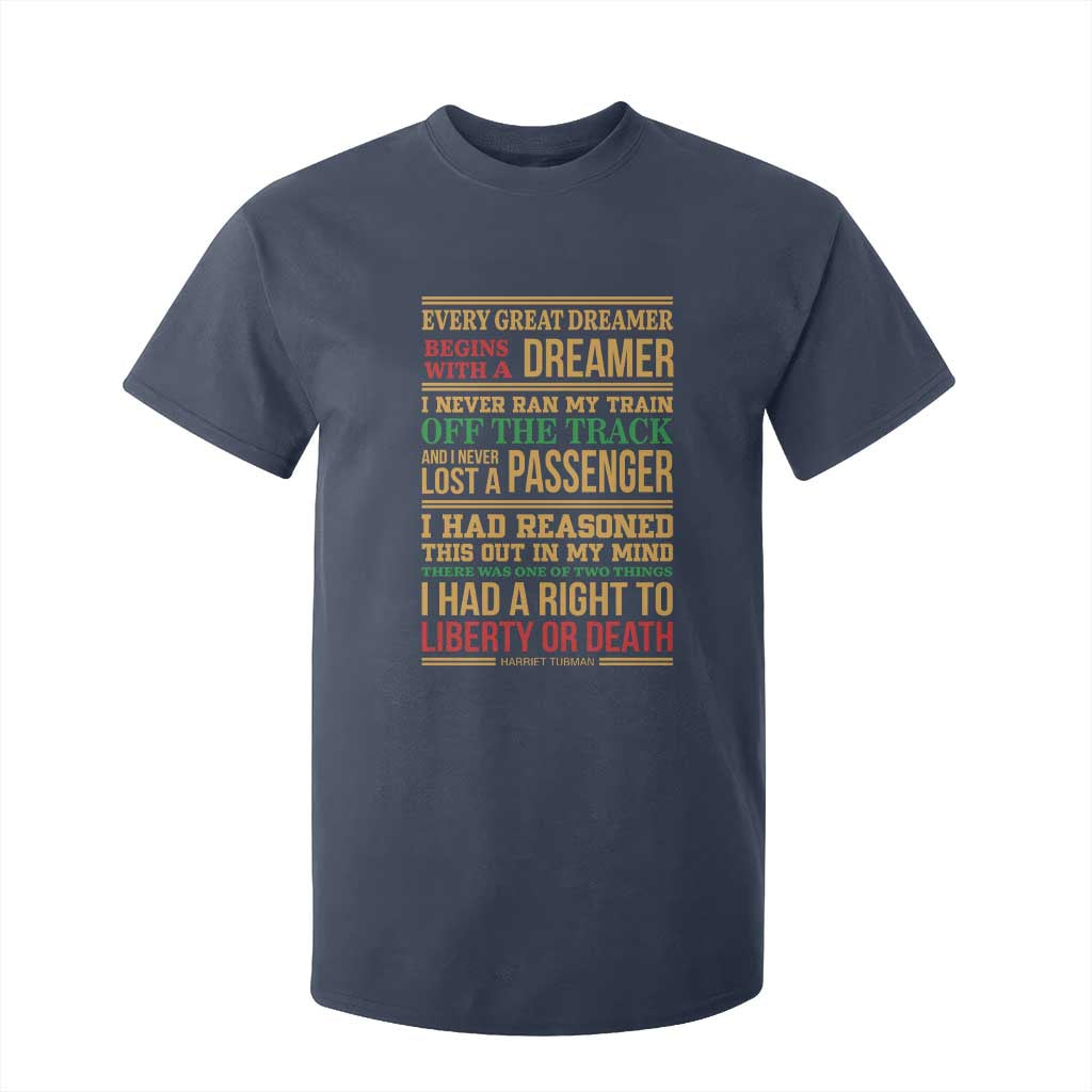Harriet Tubman Powerful Quote T Shirt For Kid Strong Black Women Pride