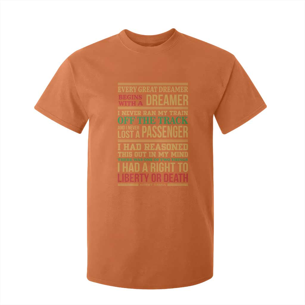 Harriet Tubman Powerful Quote T Shirt For Kid Strong Black Women Pride