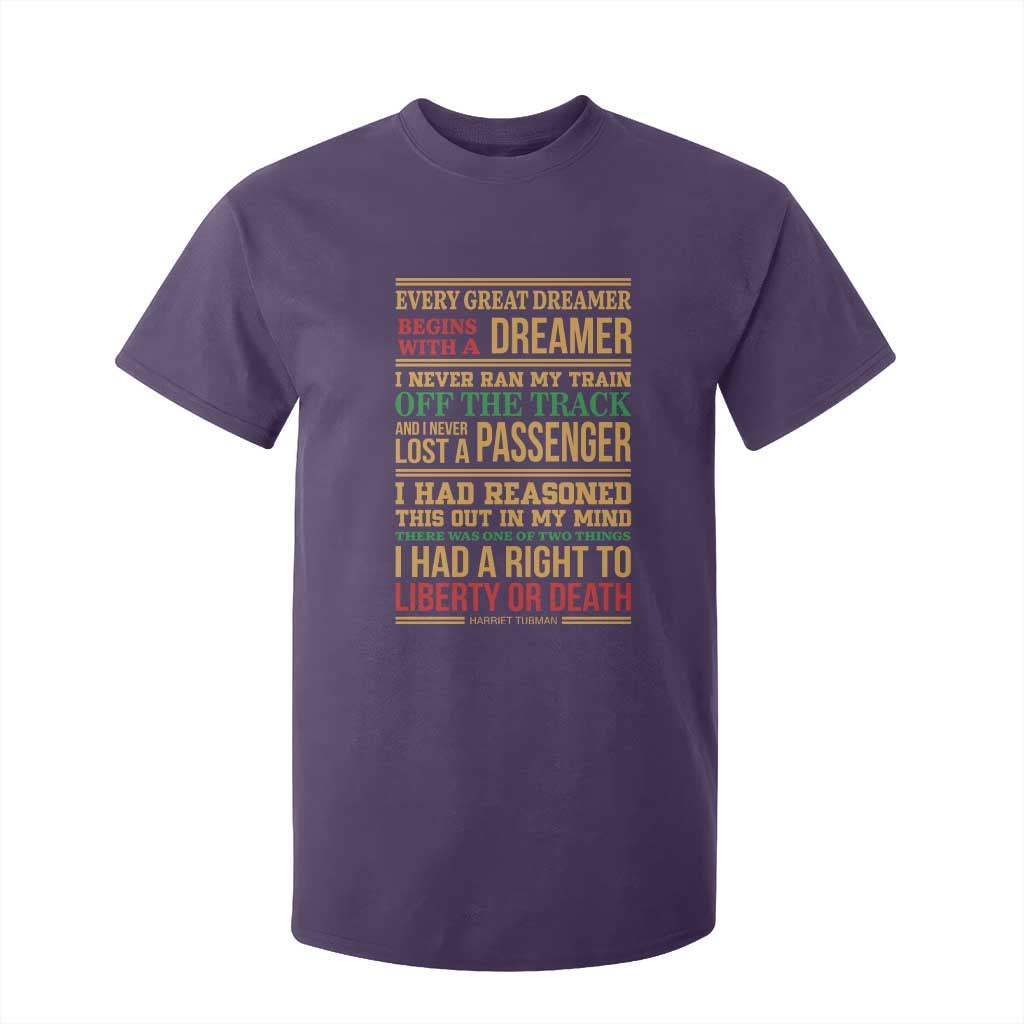 Harriet Tubman Powerful Quote T Shirt For Kid Strong Black Women Pride