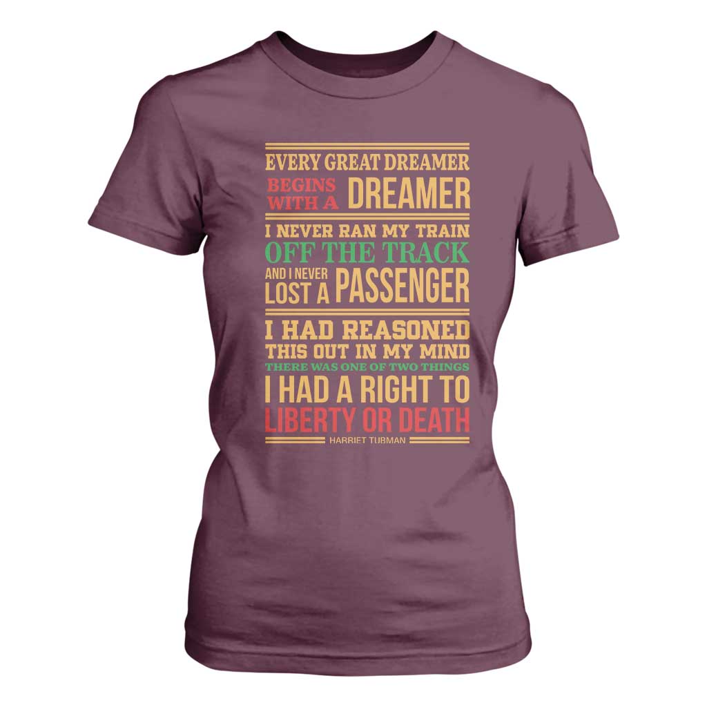 Harriet Tubman Powerful Quote T Shirt For Women Strong Black Women Pride