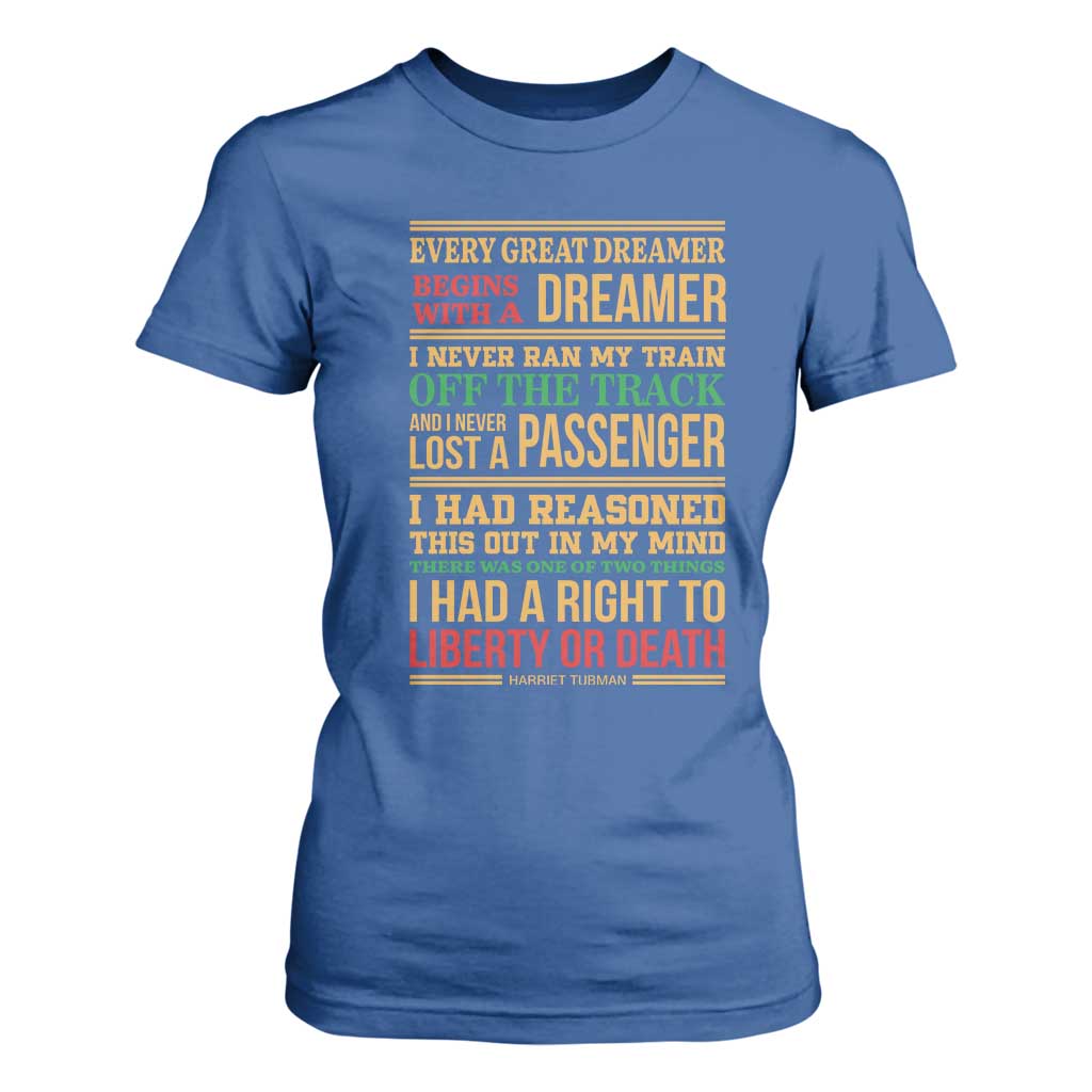 Harriet Tubman Powerful Quote T Shirt For Women Strong Black Women Pride
