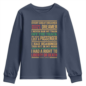 Harriet Tubman Powerful Quote Youth Sweatshirt Strong Black Women Pride