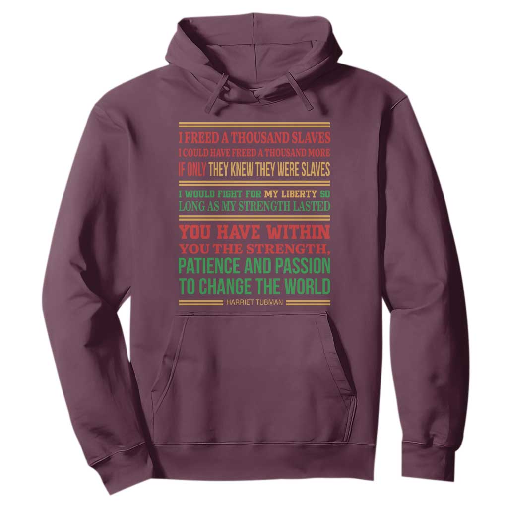 Harriet Tubman Powerful Quote Hoodie Female Empowerment History Gift